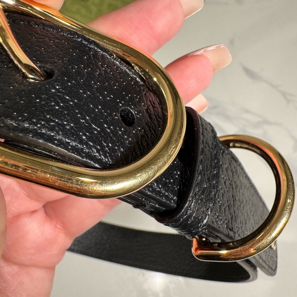 Authentic NEW Beautiful Black Leather Gucci Dog Collar w/ box Size XL - Picture 9 of 9